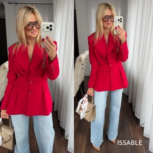 Marynarka PARIS czerwona taliowana 