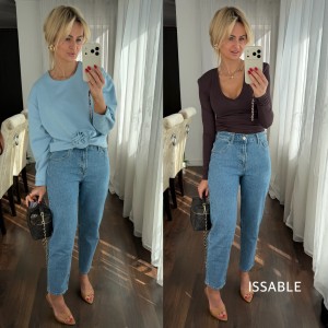 Spodnie jeansowe A’dore regular fit niebieskie 