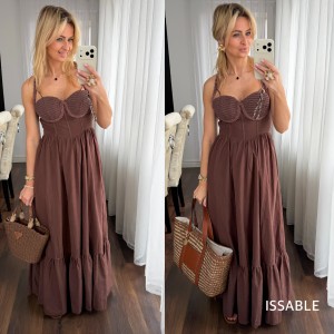 Sukienka BOHO czekoaldowa